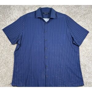 Mizzen + Main Shirt Mens XXL Classic Leeward Short Sleeve Stretch Blue Arrow